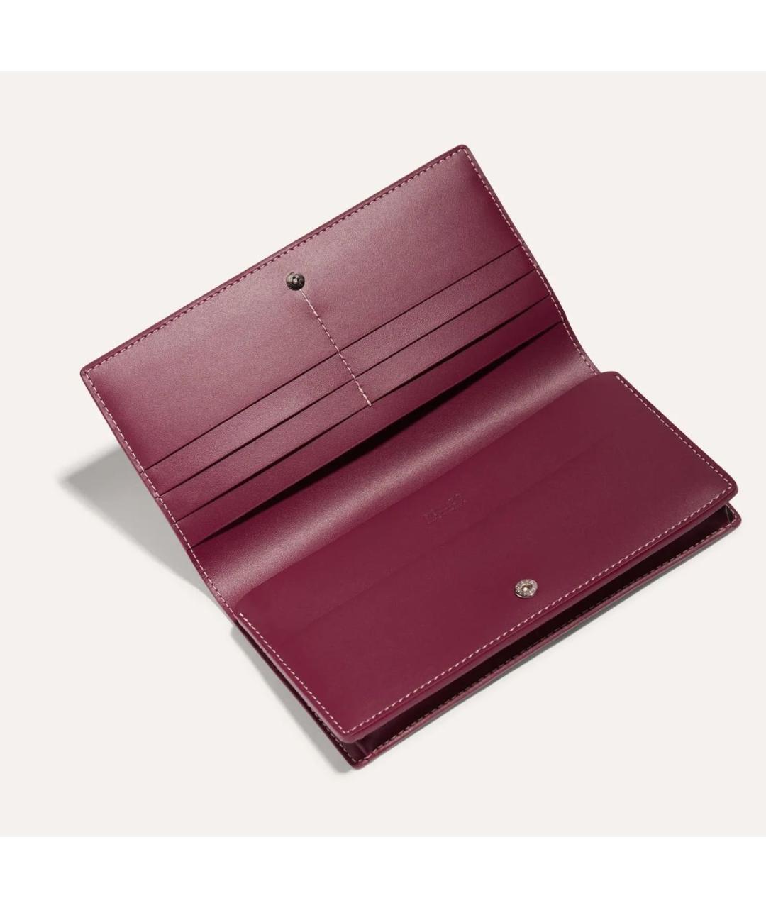 GOYARD Бордовый кошелек, фото 2