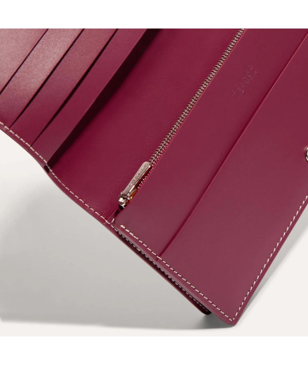 GOYARD Бордовый кошелек, фото 3
