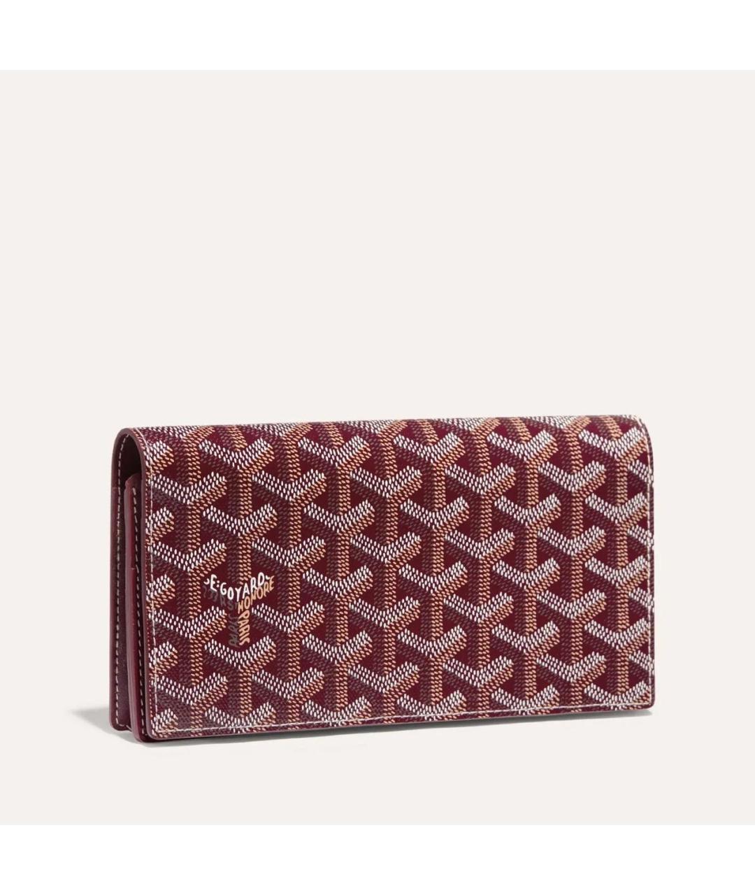 GOYARD Бордовый кошелек, фото 4