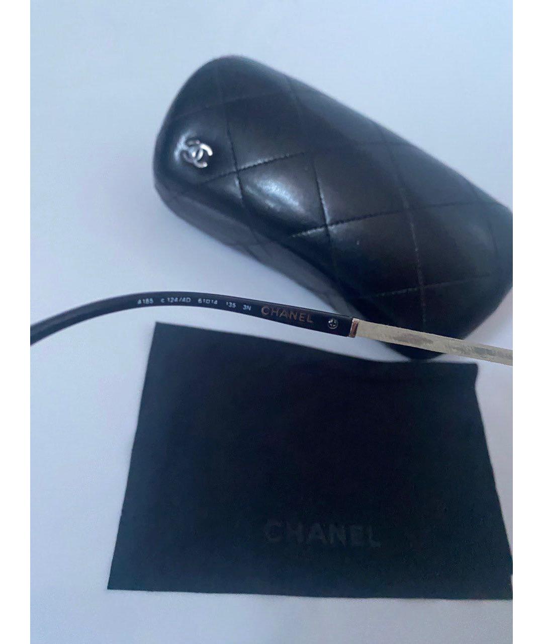 CHANEL Серебряные металлические солнцезащитные очки, фото 4