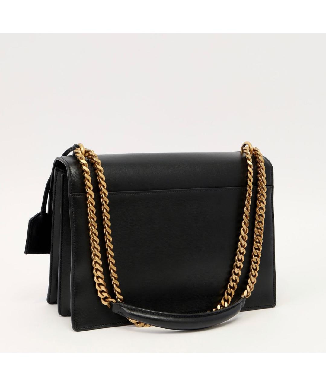 SAINT LAURENT Черная кожаная сумка через плечо, фото 3