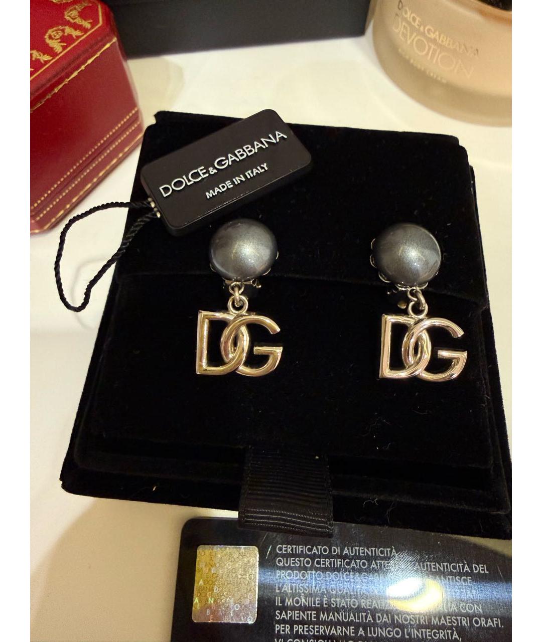 DOLCE&GABBANA Серебряные латунные серьги, фото 3