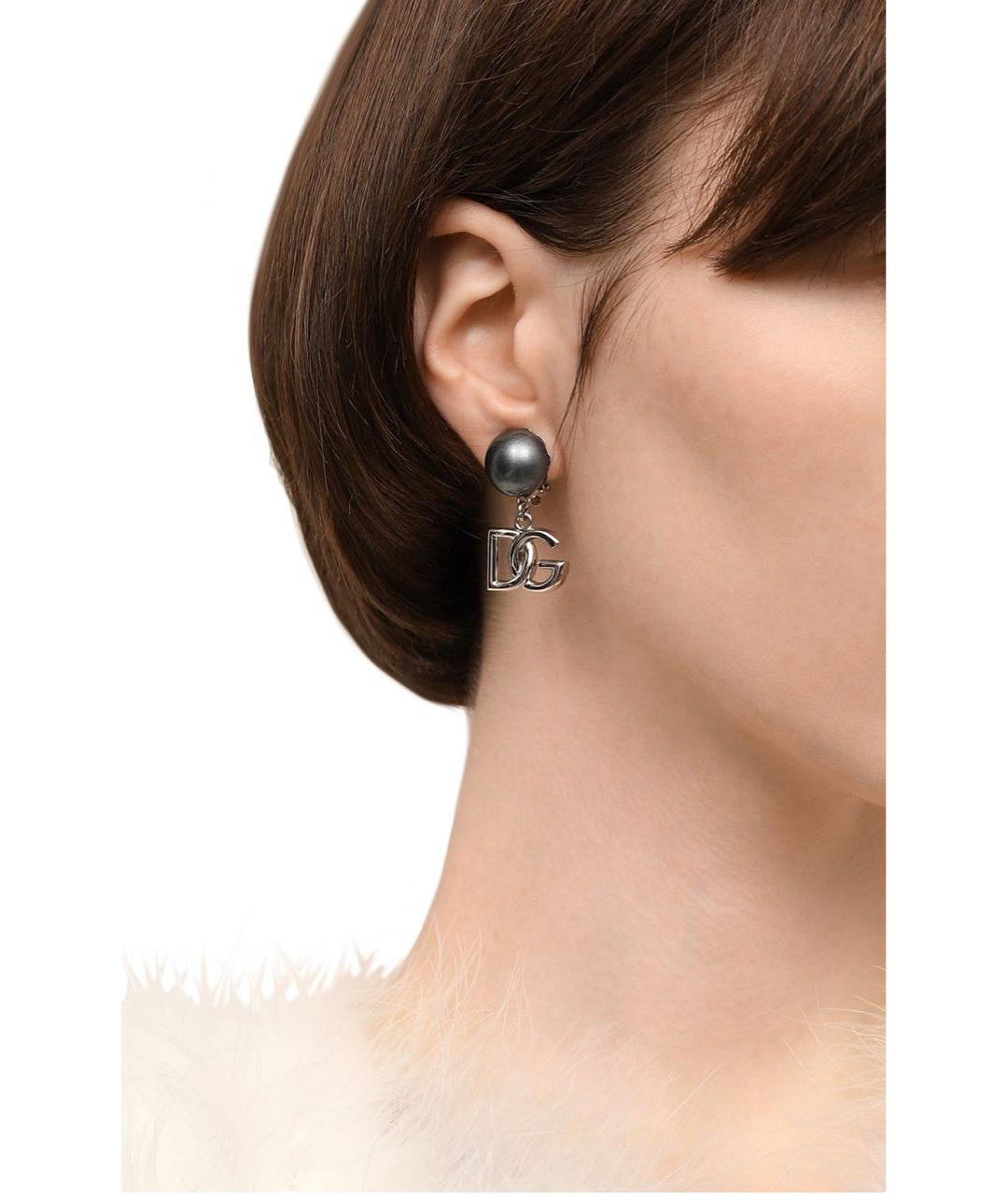 DOLCE&GABBANA Серебряные латунные серьги, фото 4