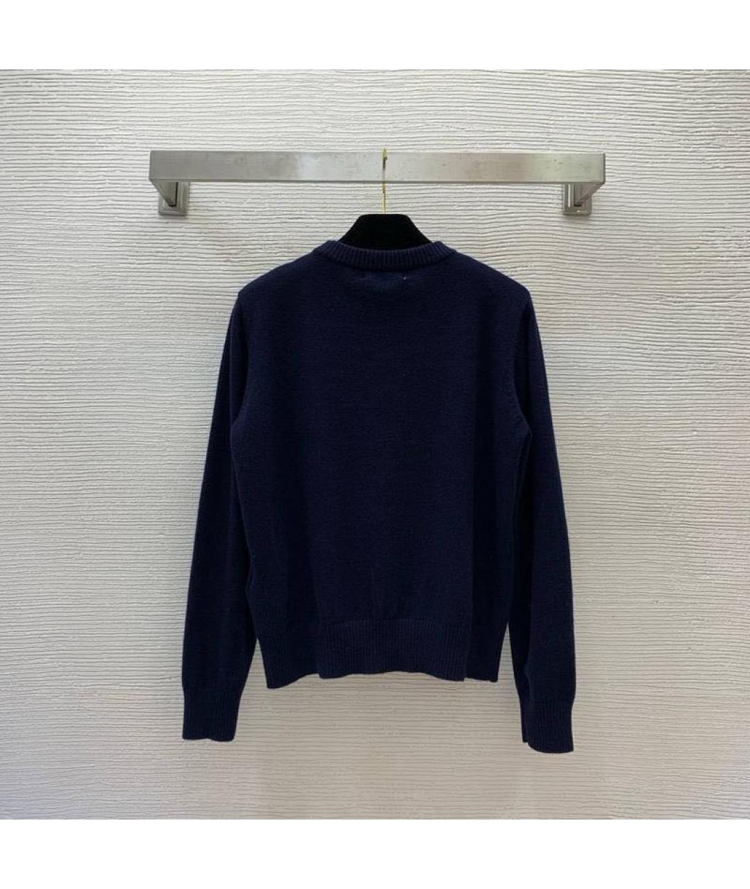 MAX MARA Темно-синий шерстяной джемпер / свитер, фото 7