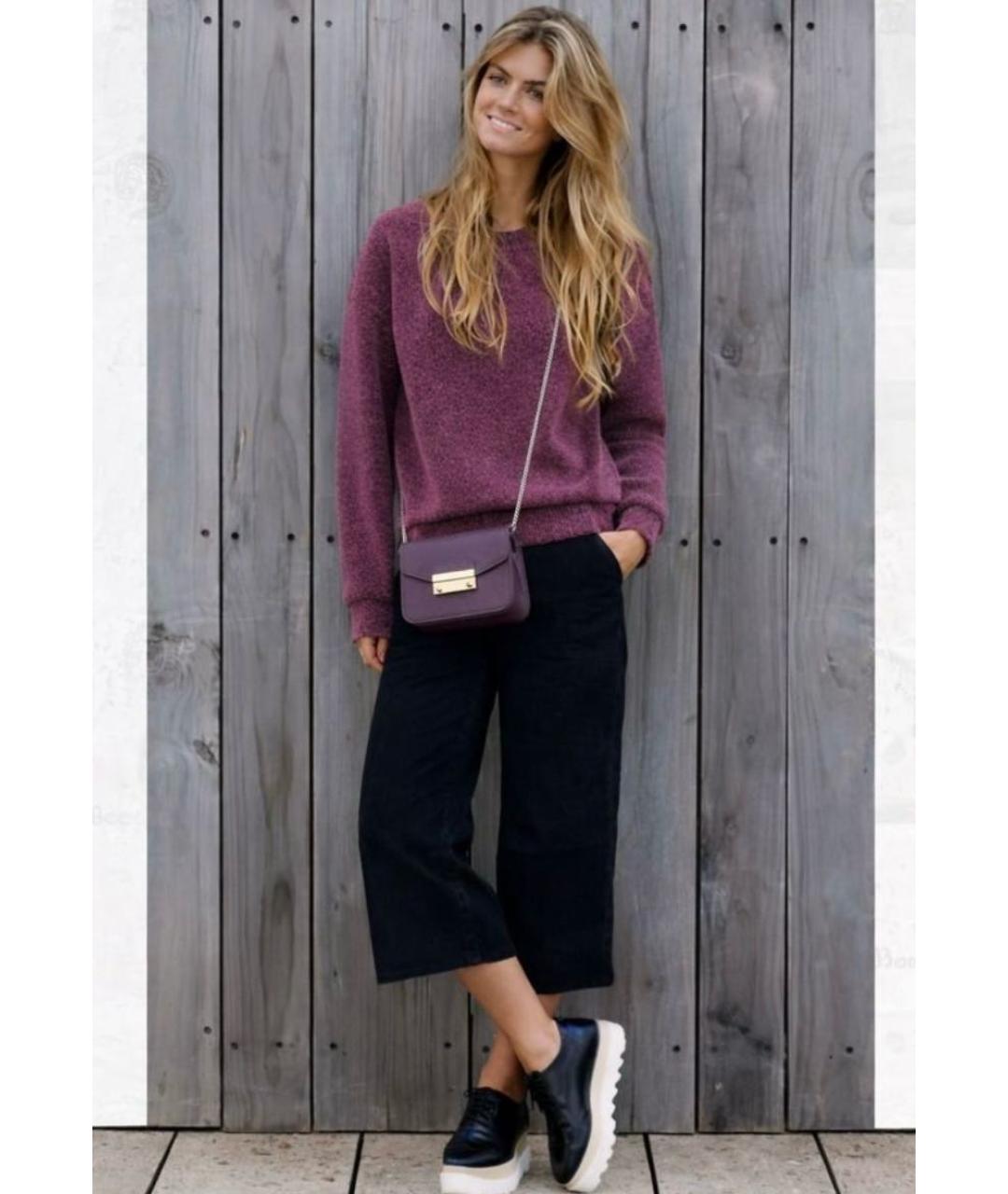 FURLA Фиолетовая кожаная сумка через плечо, фото 6