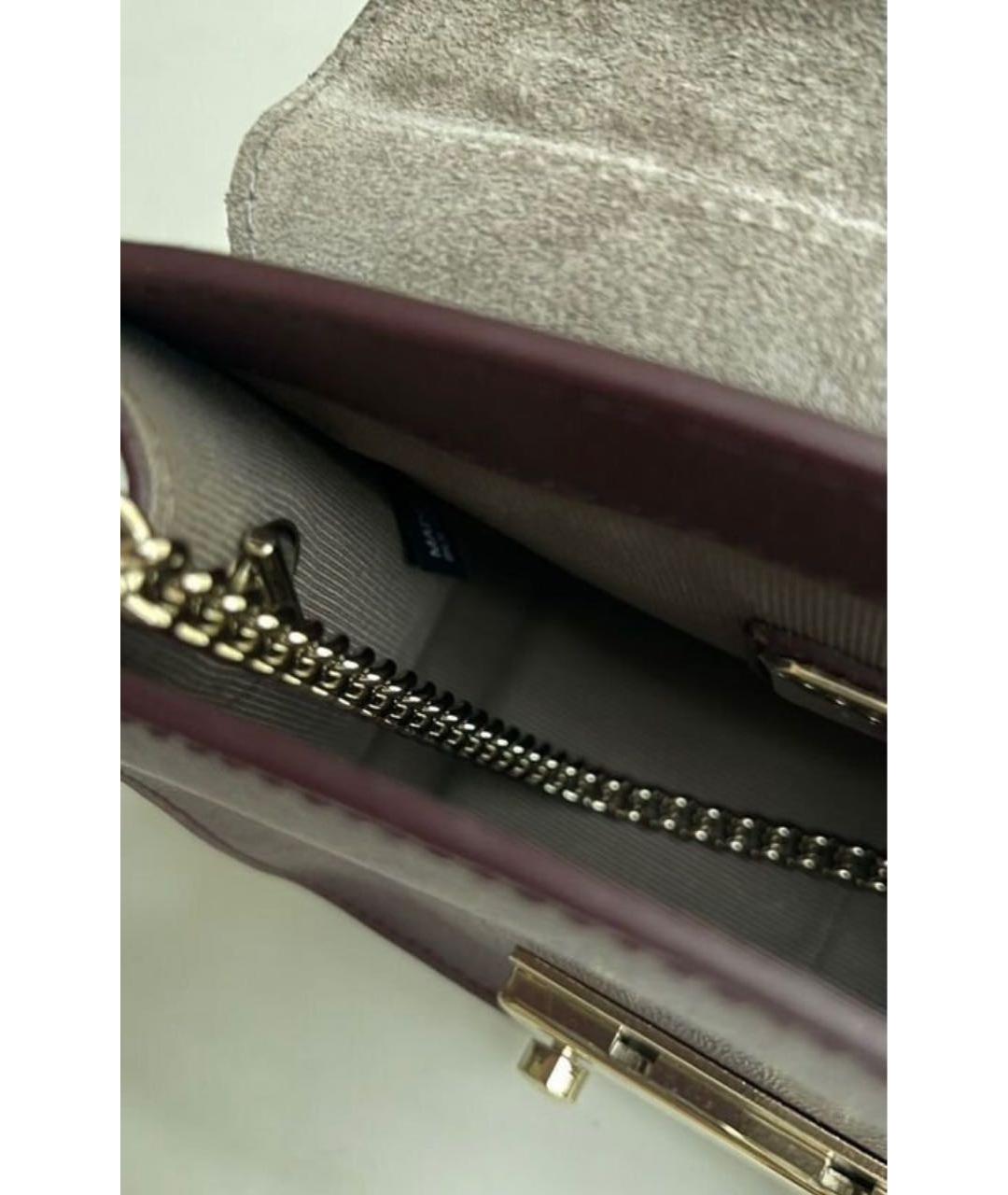 FURLA Фиолетовая кожаная сумка через плечо, фото 5