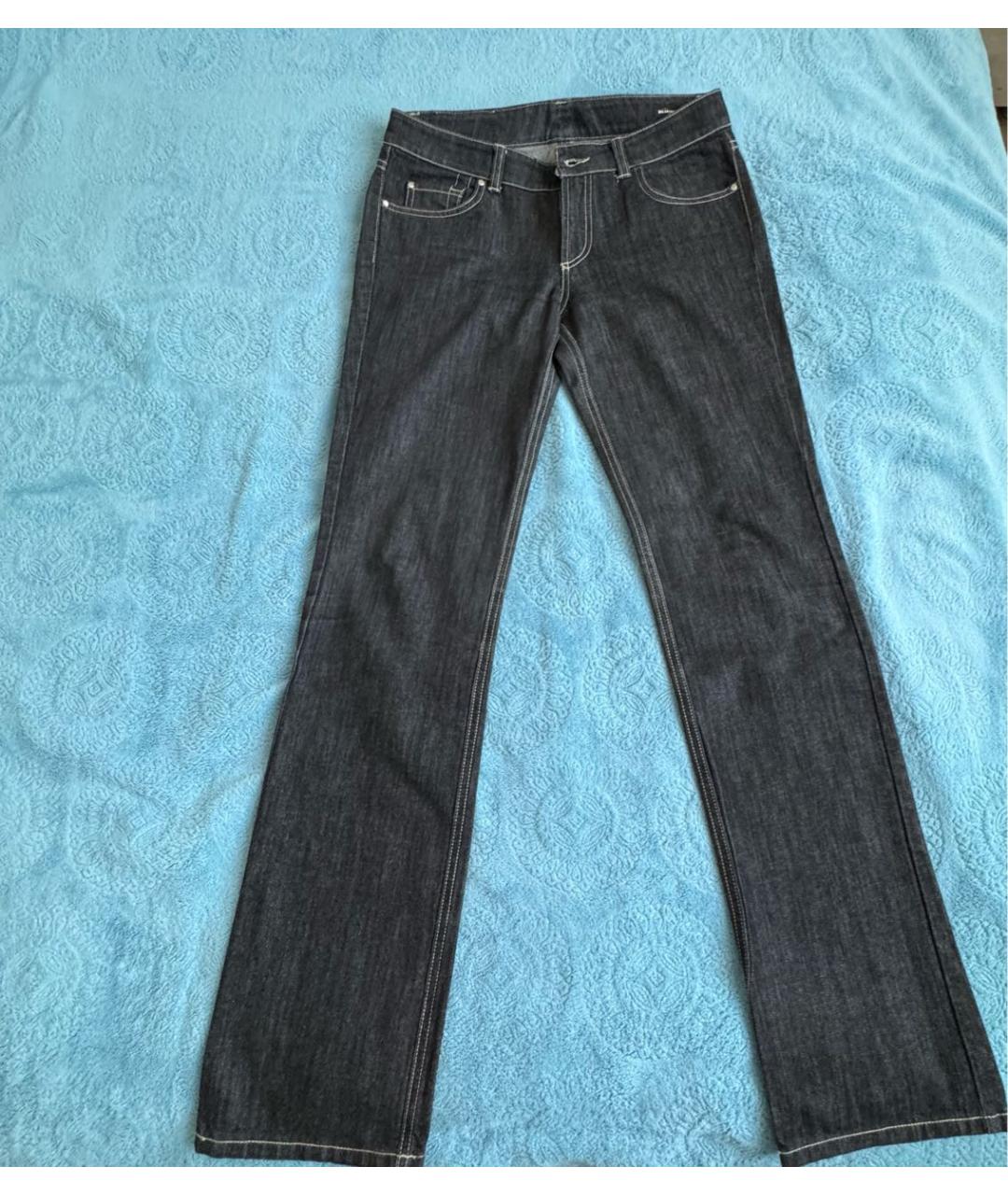 KITON Черные хлопковые джинсы клеш, фото 7