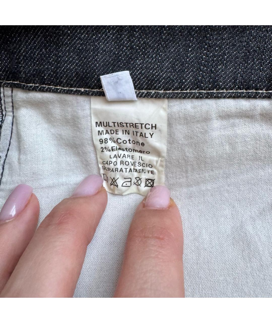 KITON Черные хлопковые джинсы клеш, фото 6