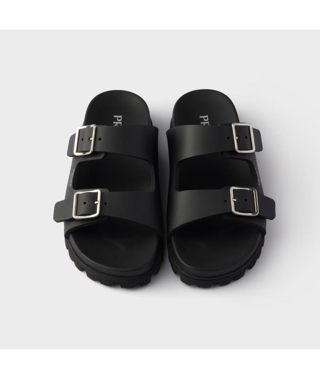 PRADA Черные шлепанцы, фото 3