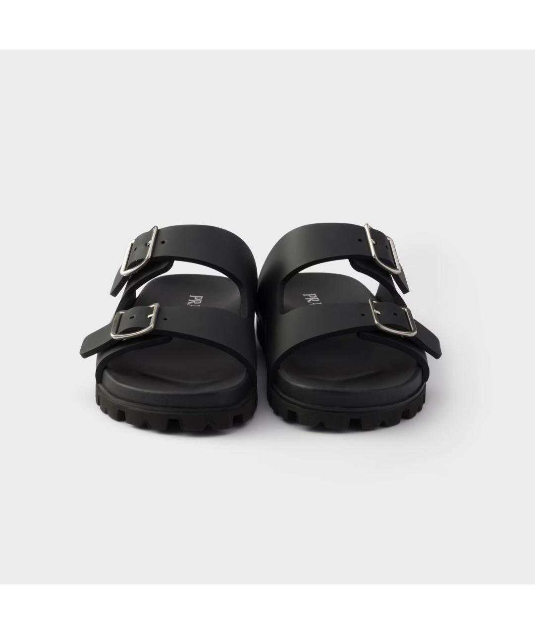 PRADA Черные шлепанцы, фото 5