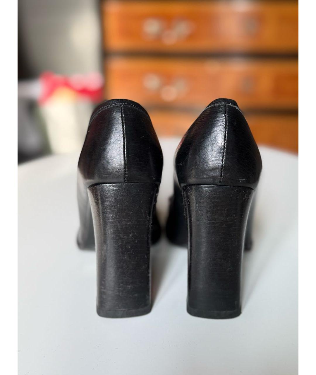GUCCI Черные кожаные туфли, фото 3