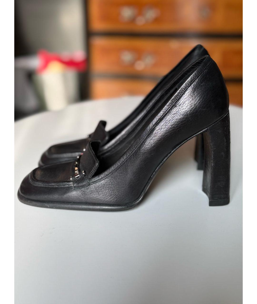 GUCCI Черные кожаные туфли, фото 2