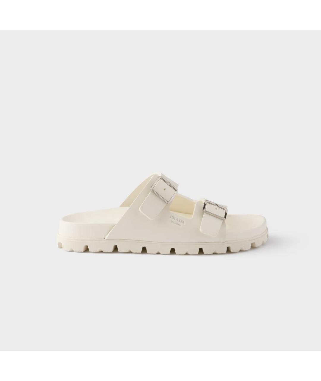 PRADA Бежевые шлепанцы, фото 6