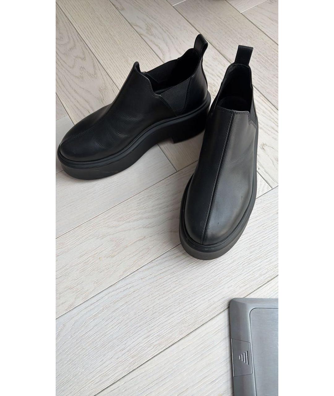 THE ROW Черные кожаные ботинки, фото 5
