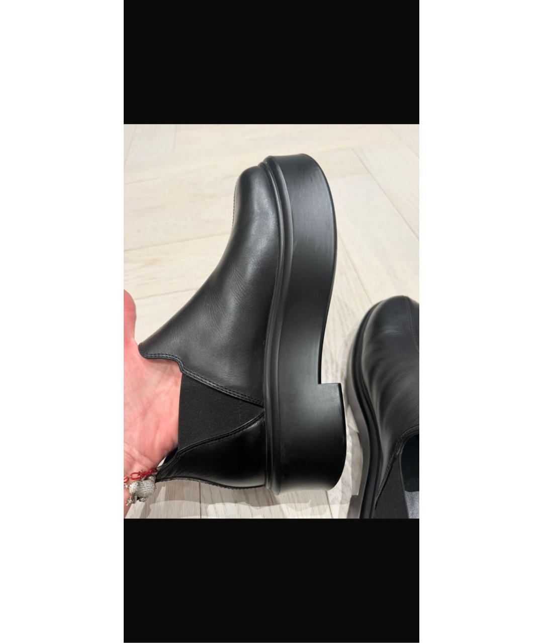 THE ROW Черные кожаные ботинки, фото 3