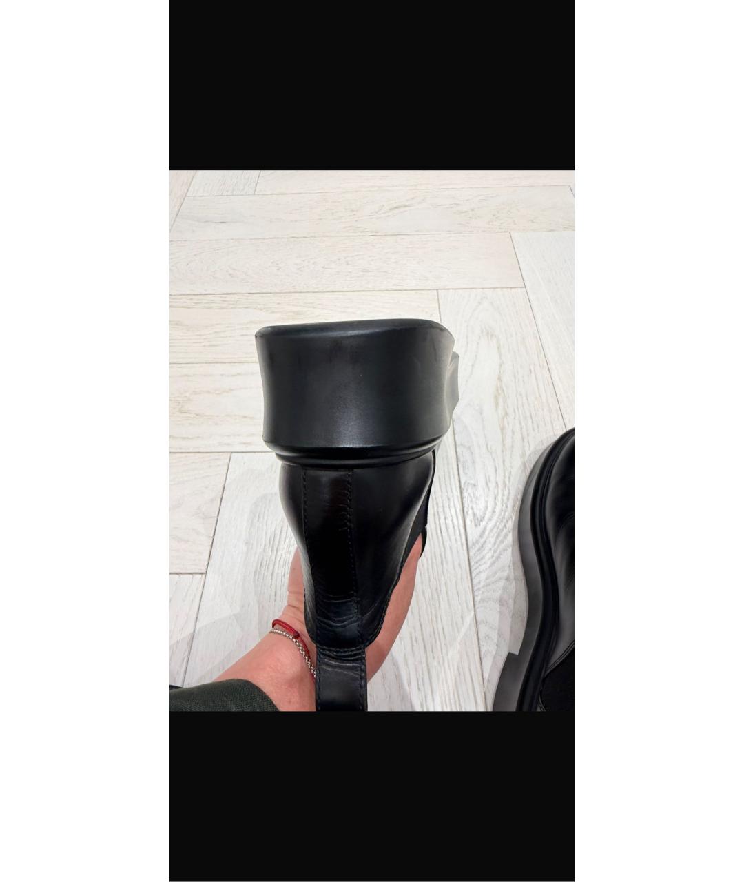 THE ROW Черные кожаные ботинки, фото 4