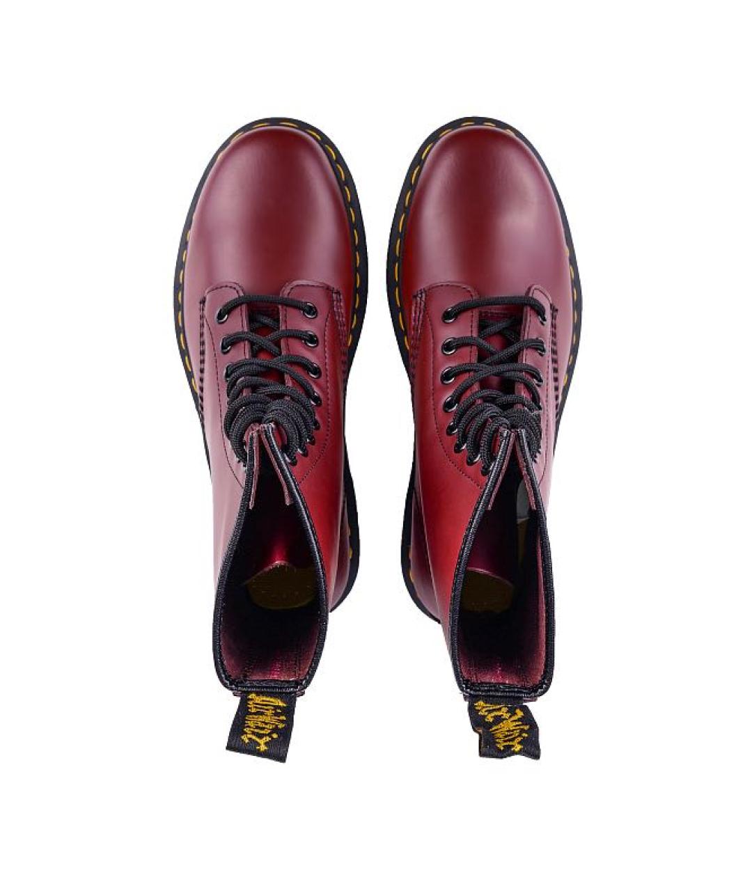 DR. MARTENS Бордовые кожаные ботинки, фото 3