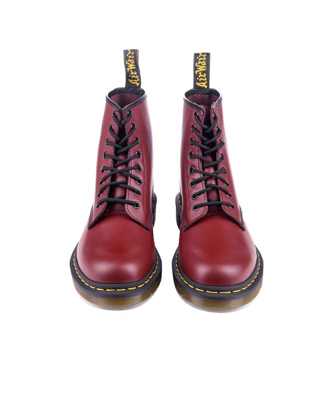 DR. MARTENS Бордовые кожаные ботинки, фото 2