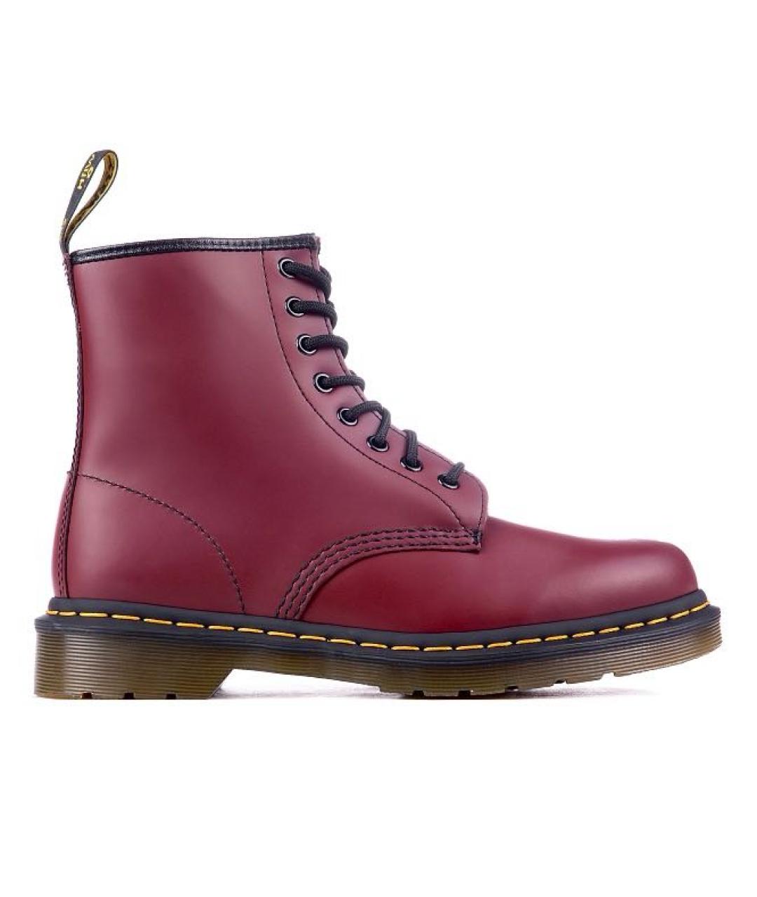 DR. MARTENS Бордовые кожаные ботинки, фото 9