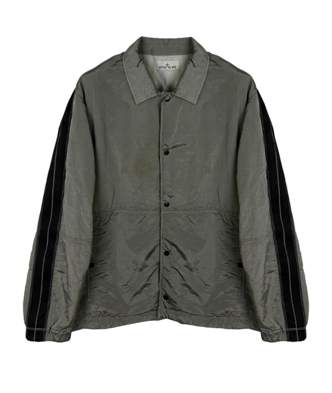 STONE ISLAND Серая полиамидовая куртка, фото 1