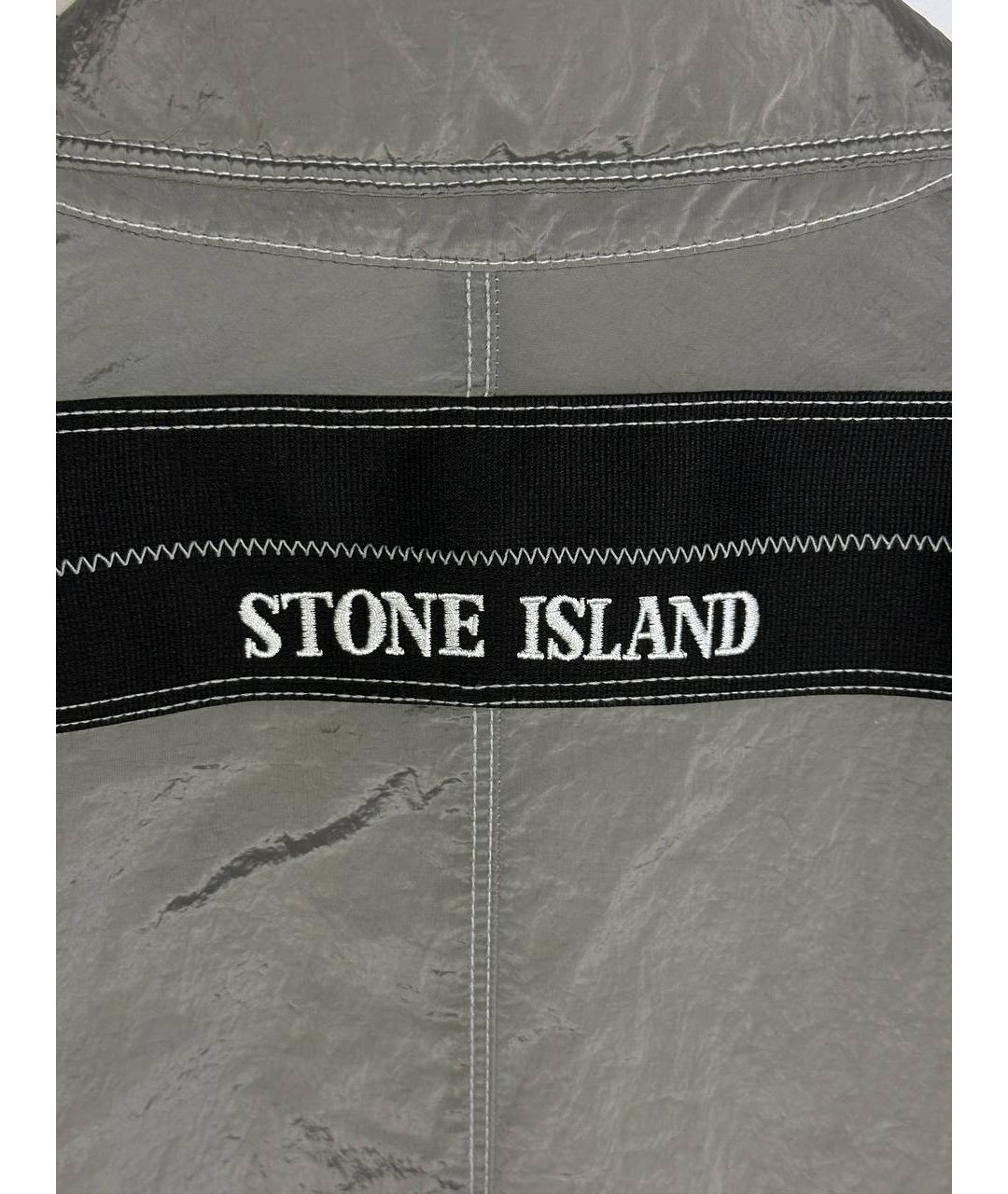 STONE ISLAND Серая полиамидовая куртка, фото 5
