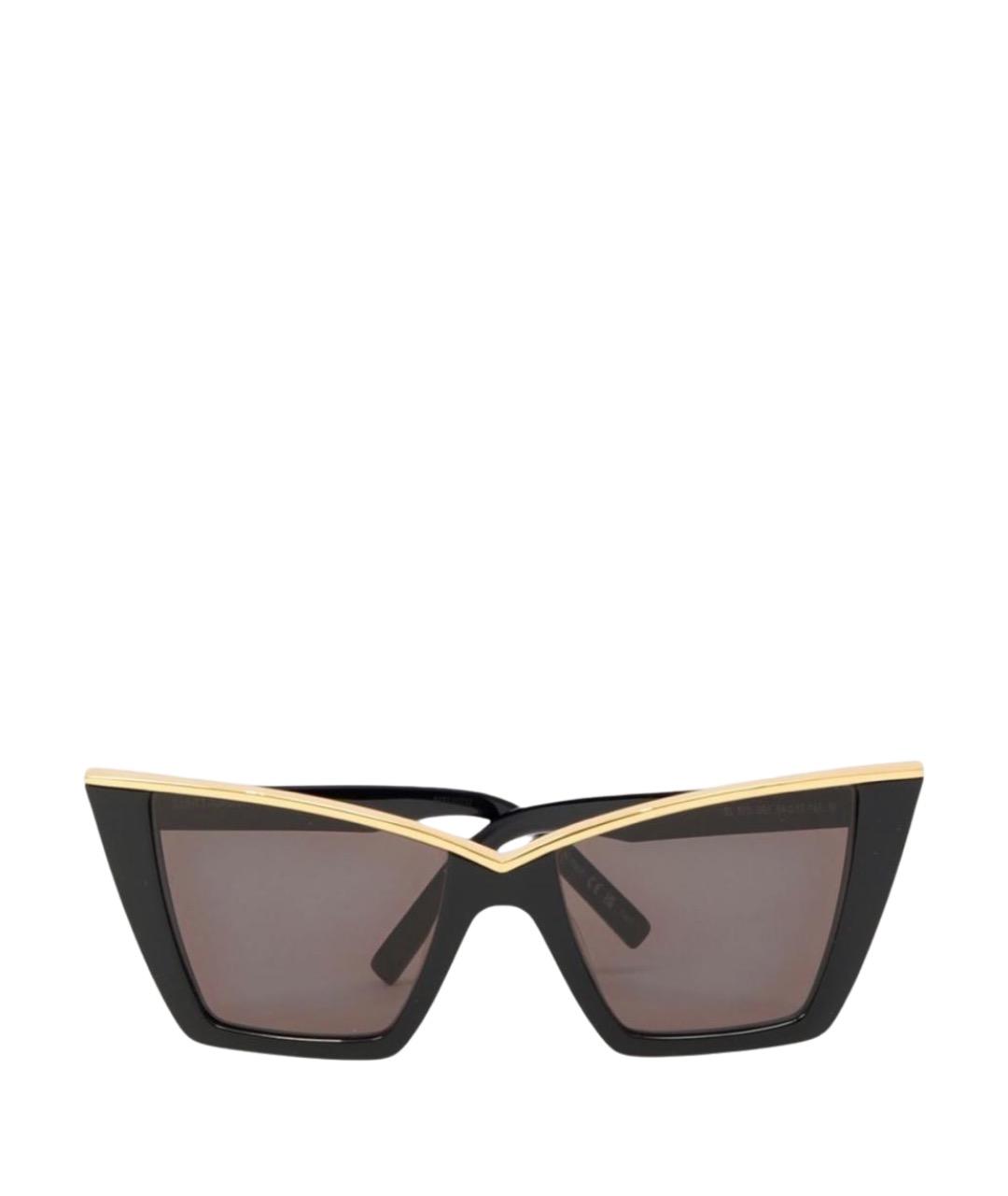 SAINT LAURENT Черные пластиковые солнцезащитные очки, фото 1