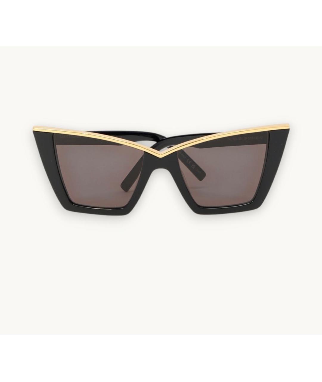 SAINT LAURENT Черные пластиковые солнцезащитные очки, фото 5