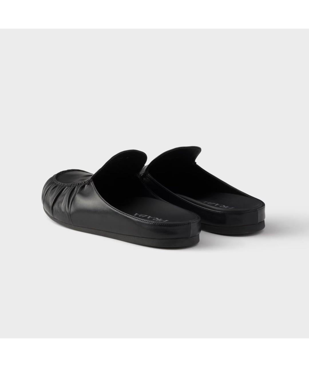 PRADA Черные кожаные лоферы, фото 4