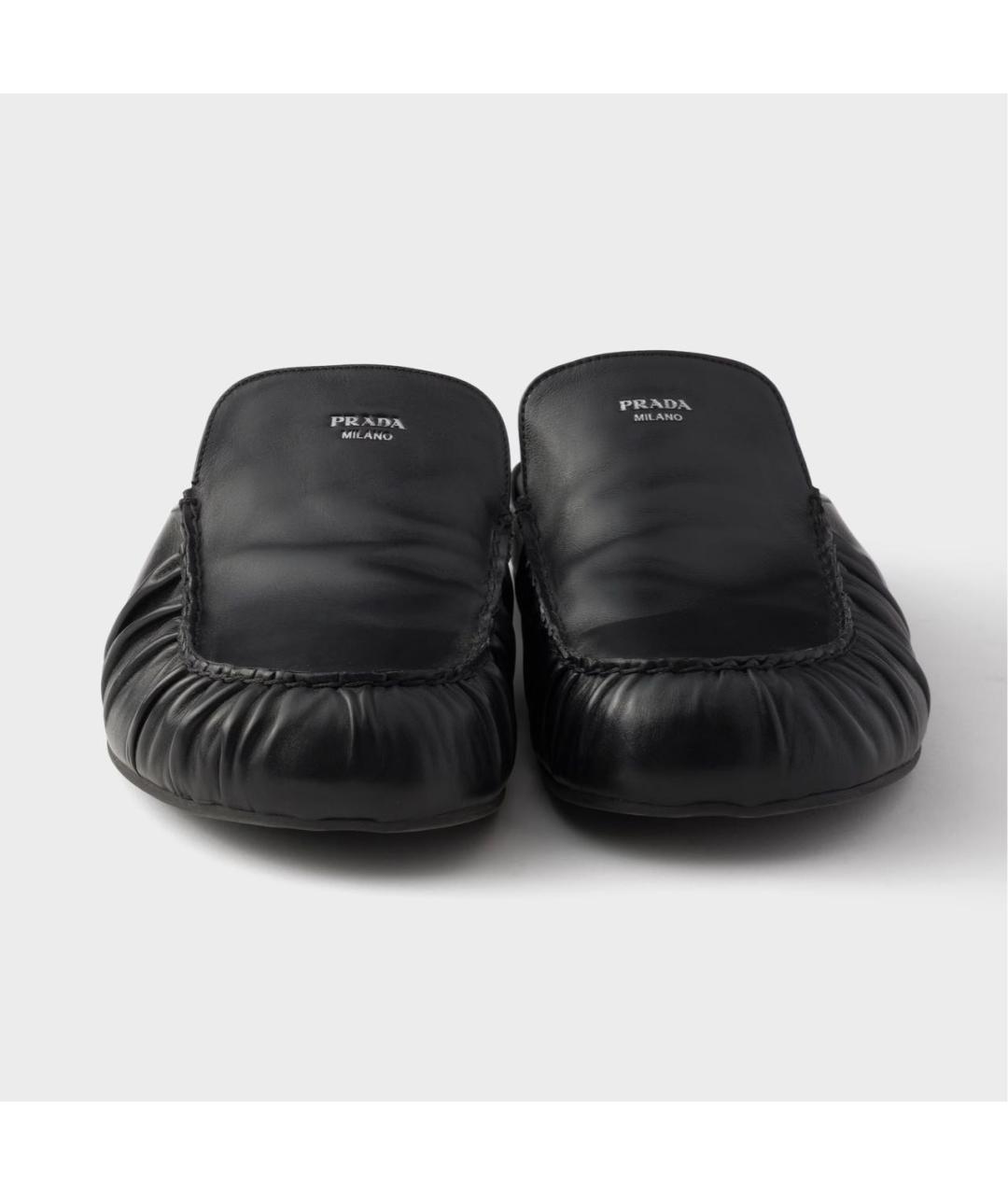 PRADA Черные кожаные лоферы, фото 5