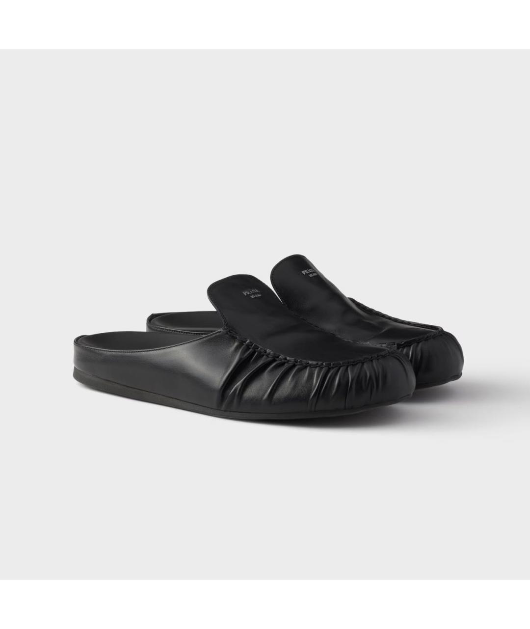 PRADA Черные кожаные лоферы, фото 2