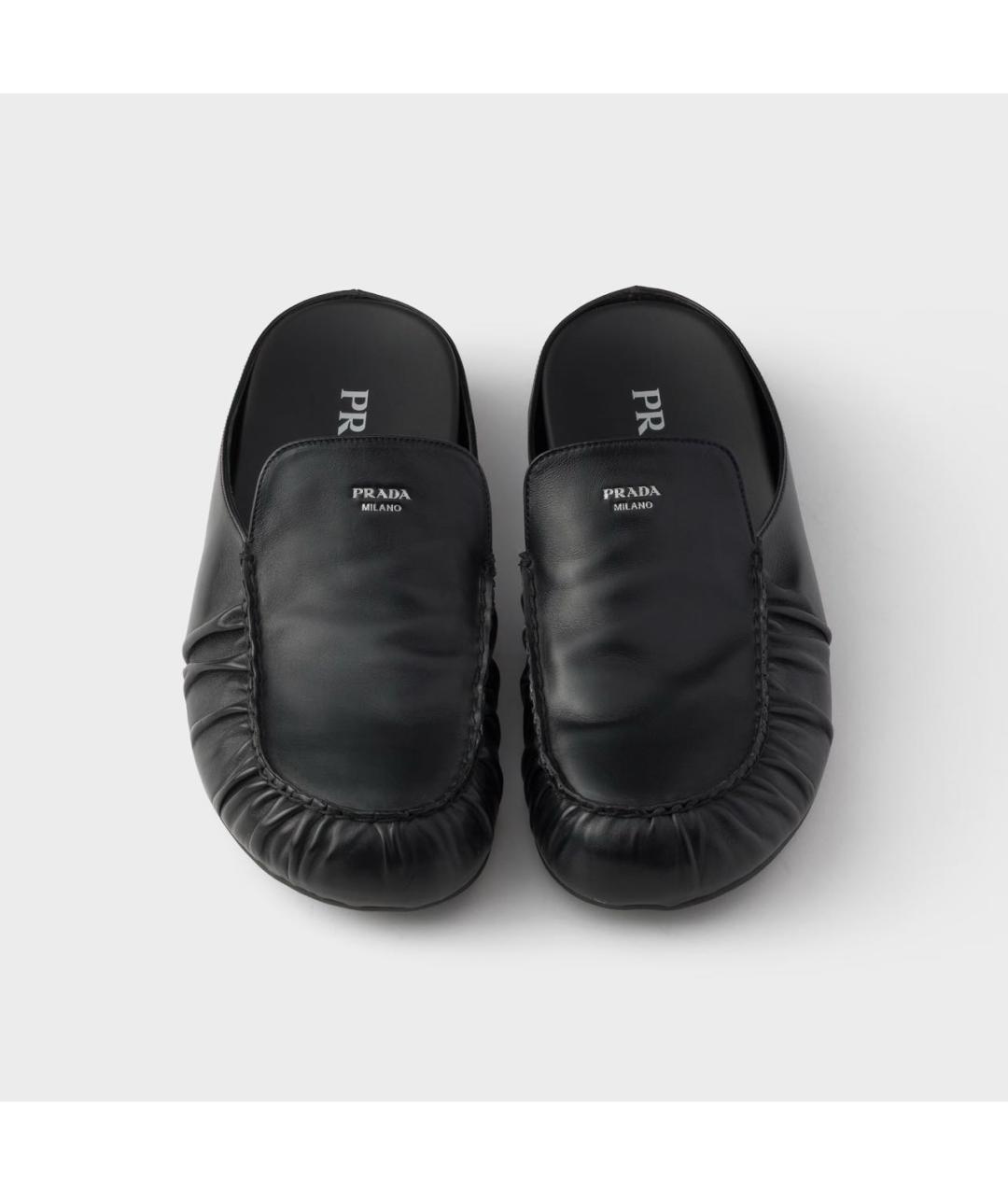 PRADA Черные кожаные лоферы, фото 3