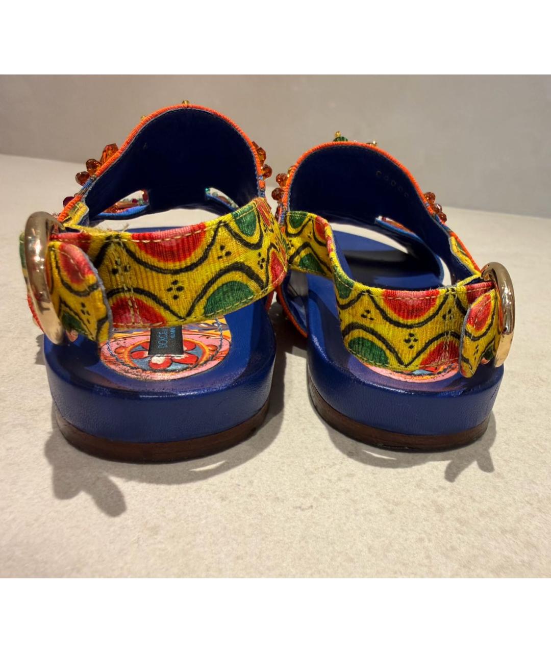 DOLCE&GABBANA Синие сандалии, фото 6