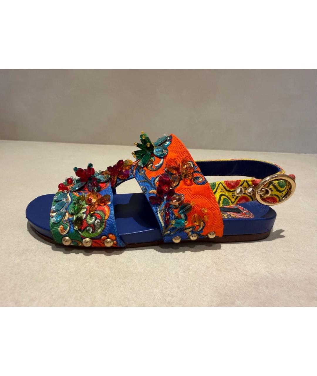 DOLCE&GABBANA Синие сандалии, фото 3