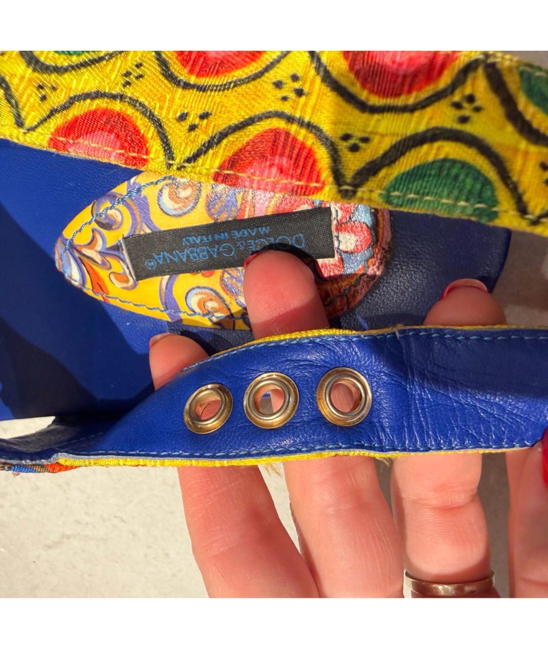 DOLCE&GABBANA Синие сандалии, фото 7