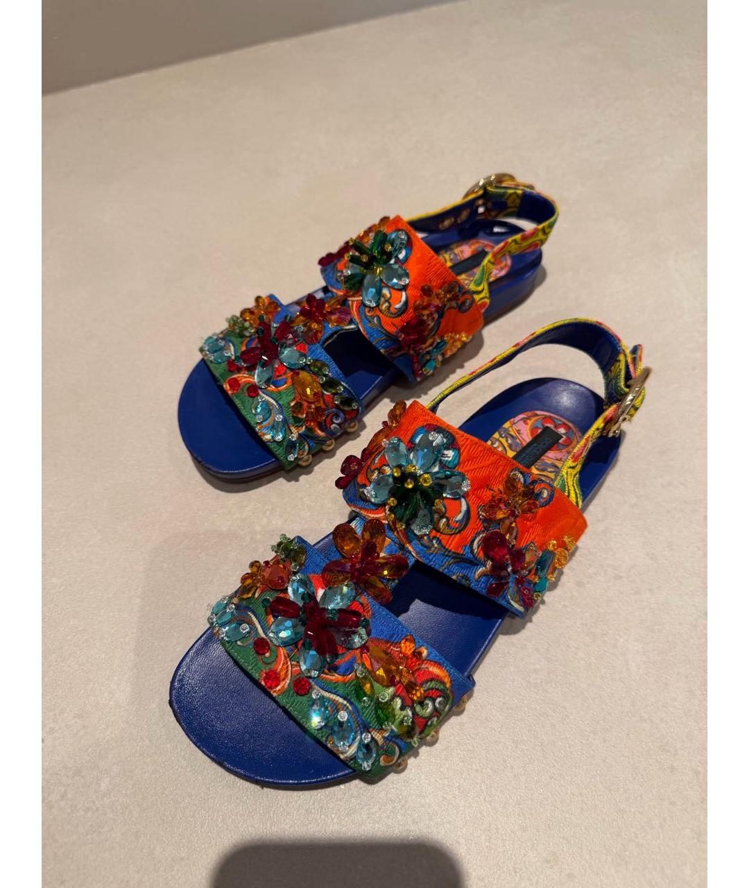 DOLCE&GABBANA Синие сандалии, фото 4