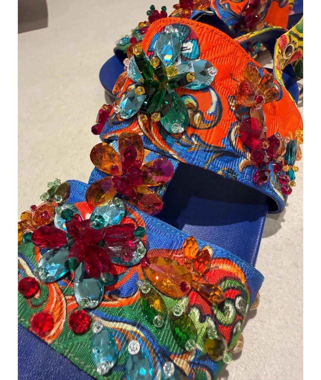 DOLCE&GABBANA Синие сандалии, фото 2