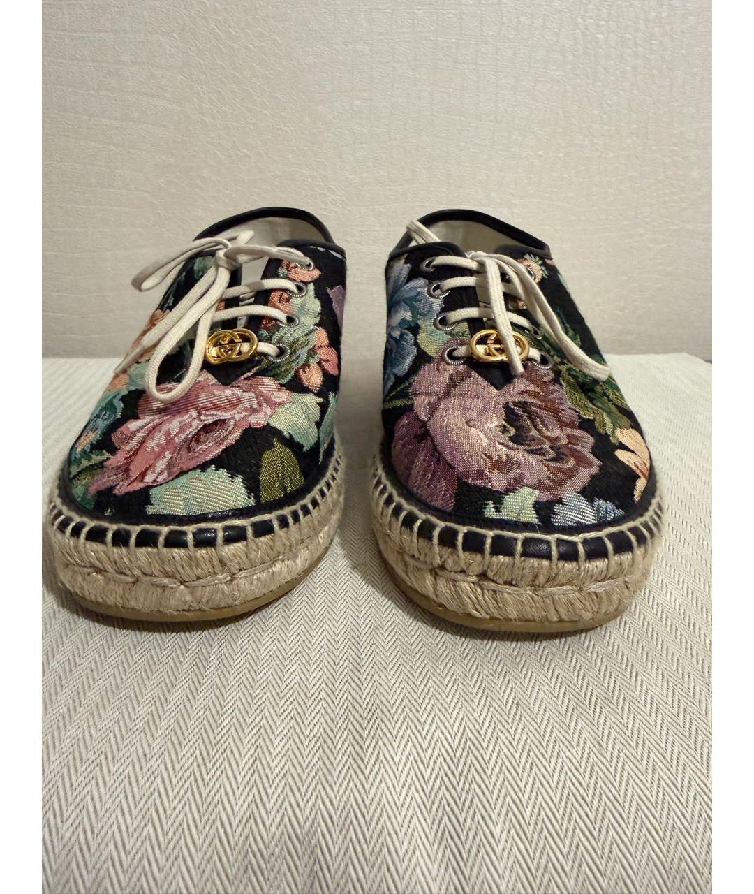 GUCCI Мульти текстильные брогги и оксфорды, фото 2