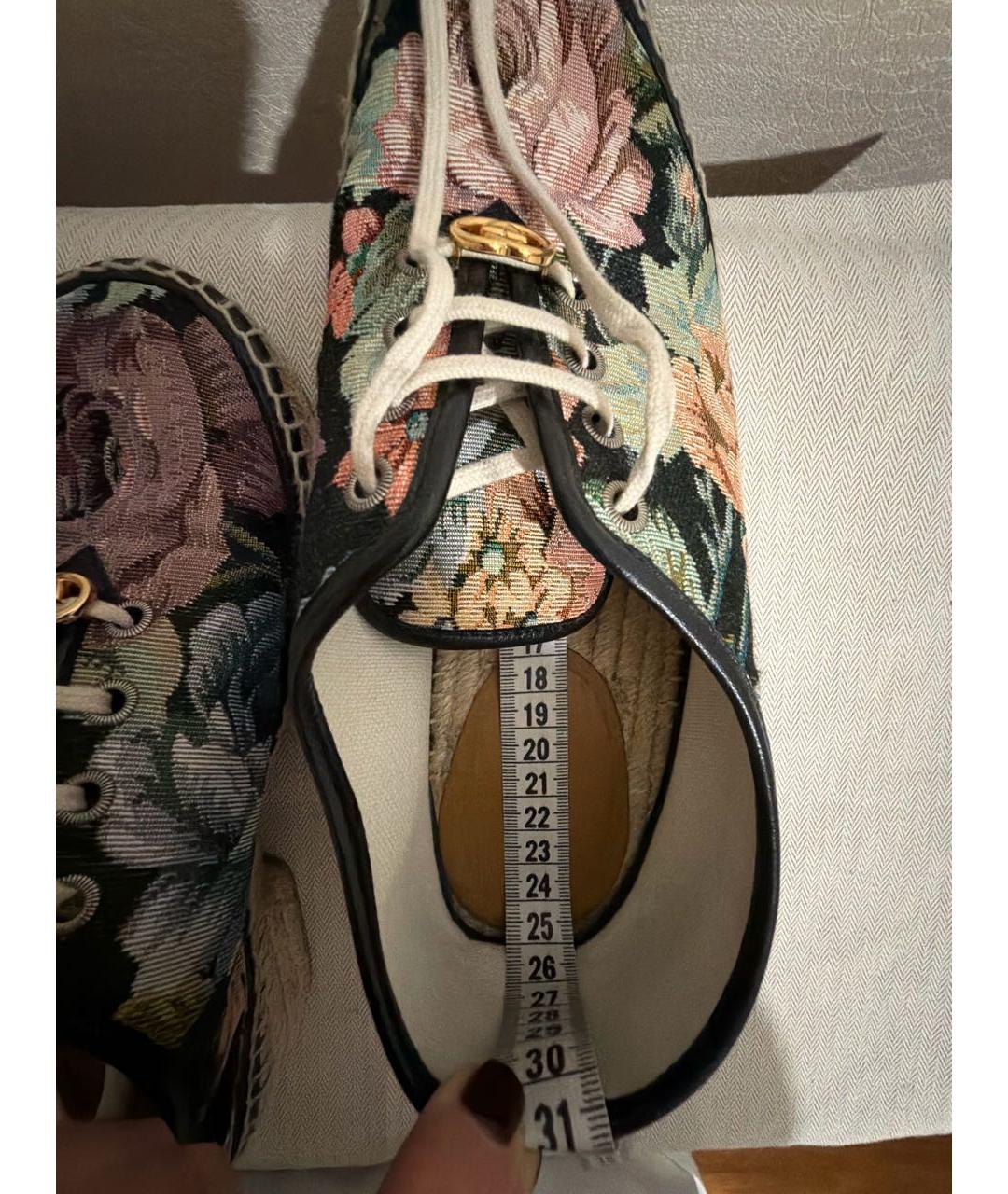 GUCCI Мульти текстильные брогги и оксфорды, фото 7