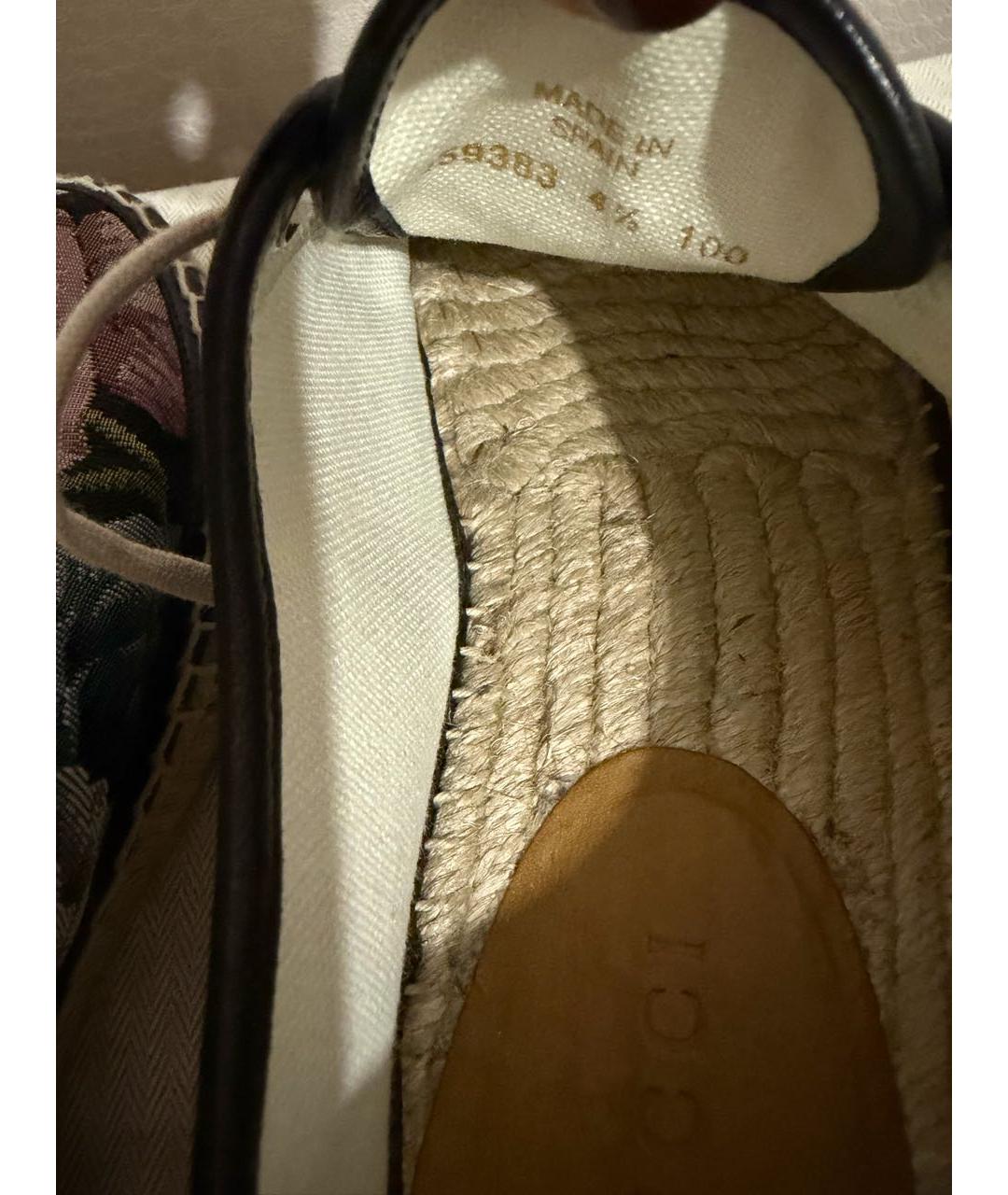 GUCCI Мульти текстильные брогги и оксфорды, фото 6