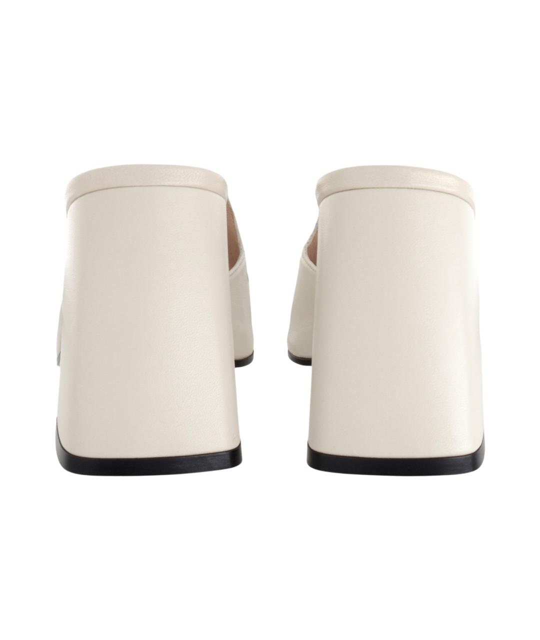 GUCCI Белые кожаные босоножки, фото 5