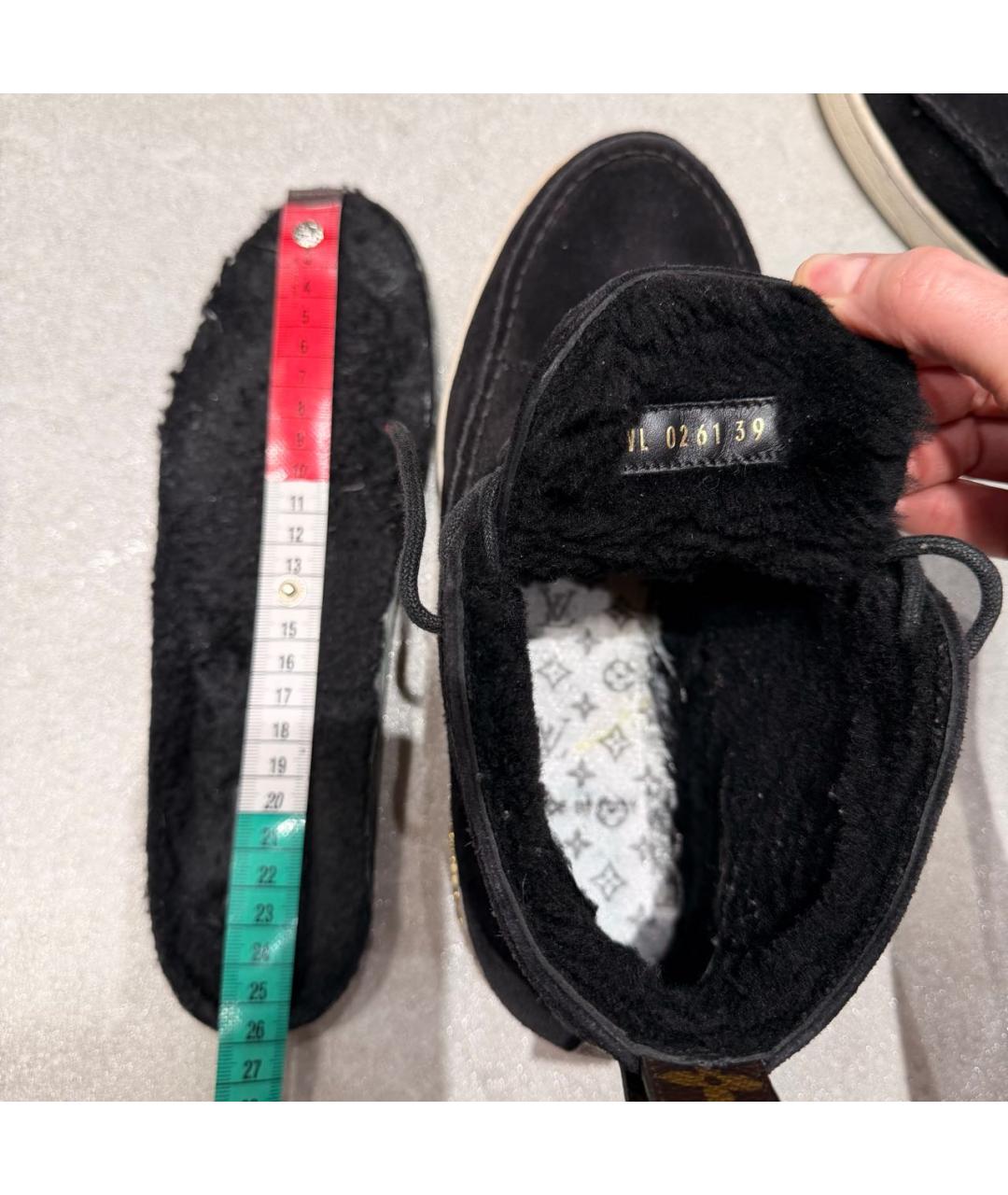LOUIS VUITTON Черные замшевые кеды, фото 7