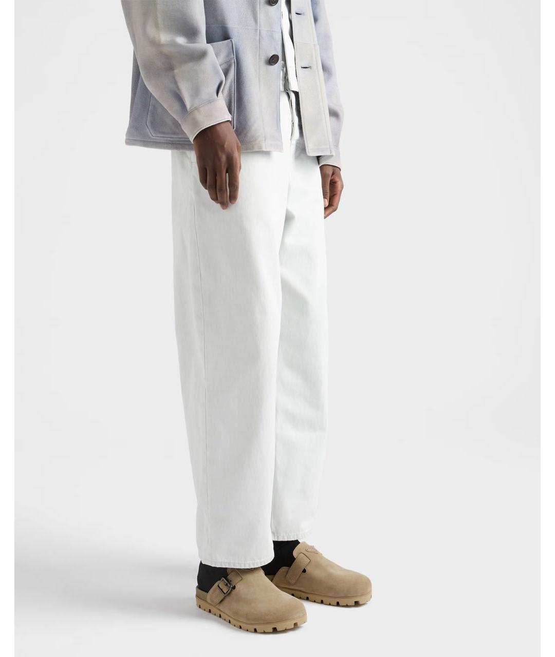 PRADA Бежевые замшевые шлепанцы, фото 3