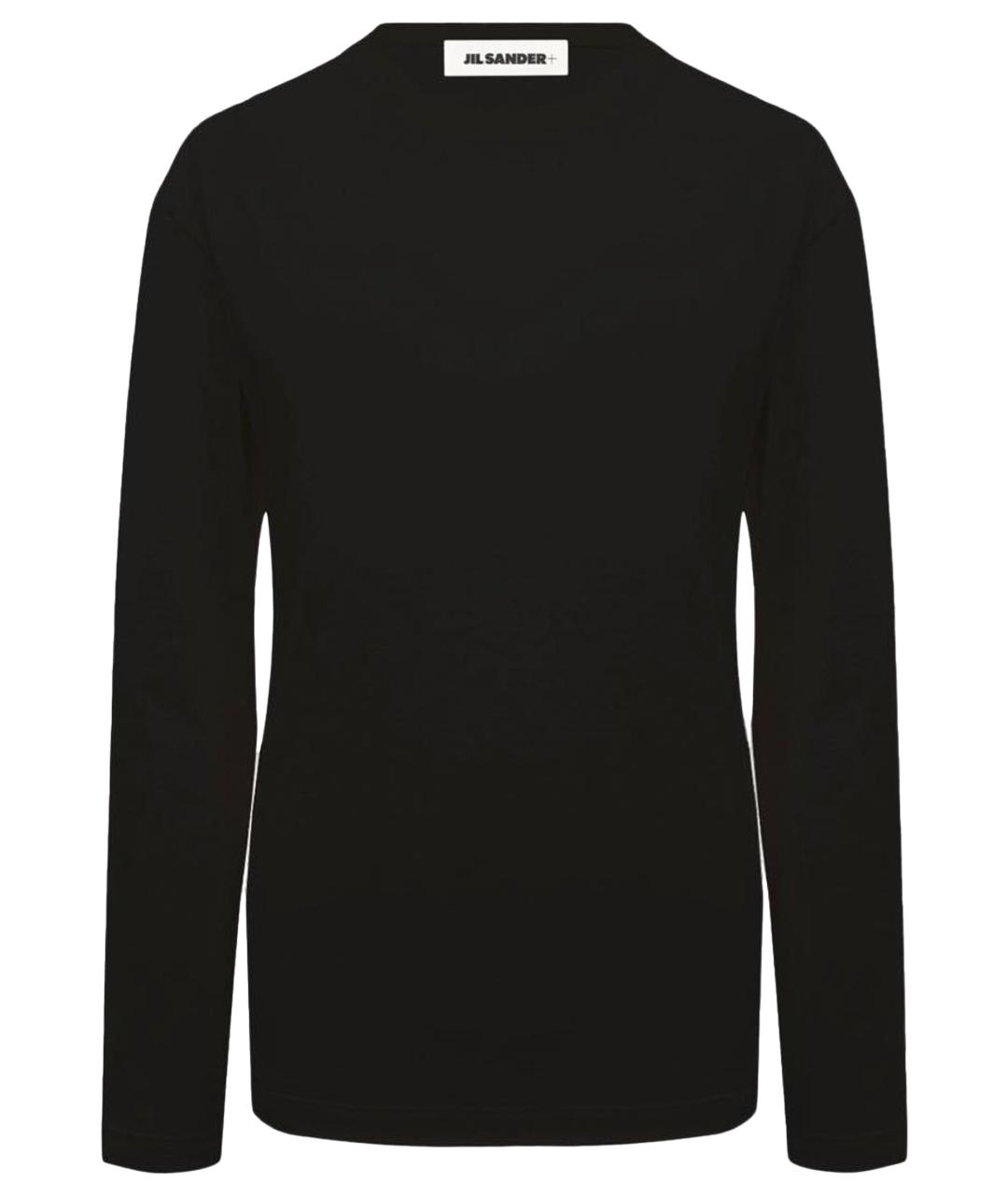 JIL SANDER Черный хлопковый джемпер / свитер, фото 1