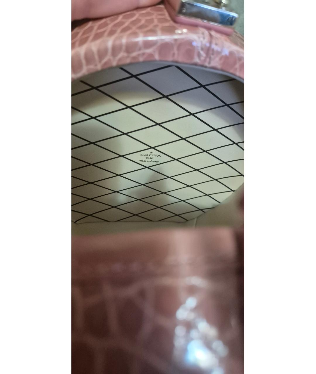 LOUIS VUITTON Розовая сумка через плечо из экзотической кожи, фото 5