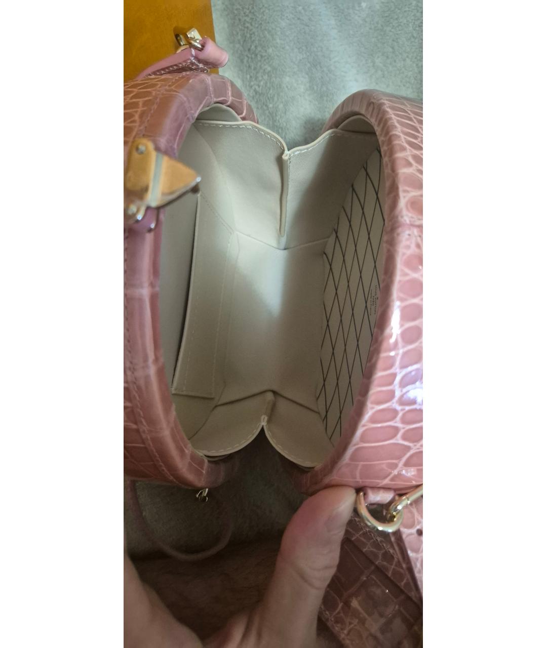 LOUIS VUITTON Розовая сумка через плечо из экзотической кожи, фото 6
