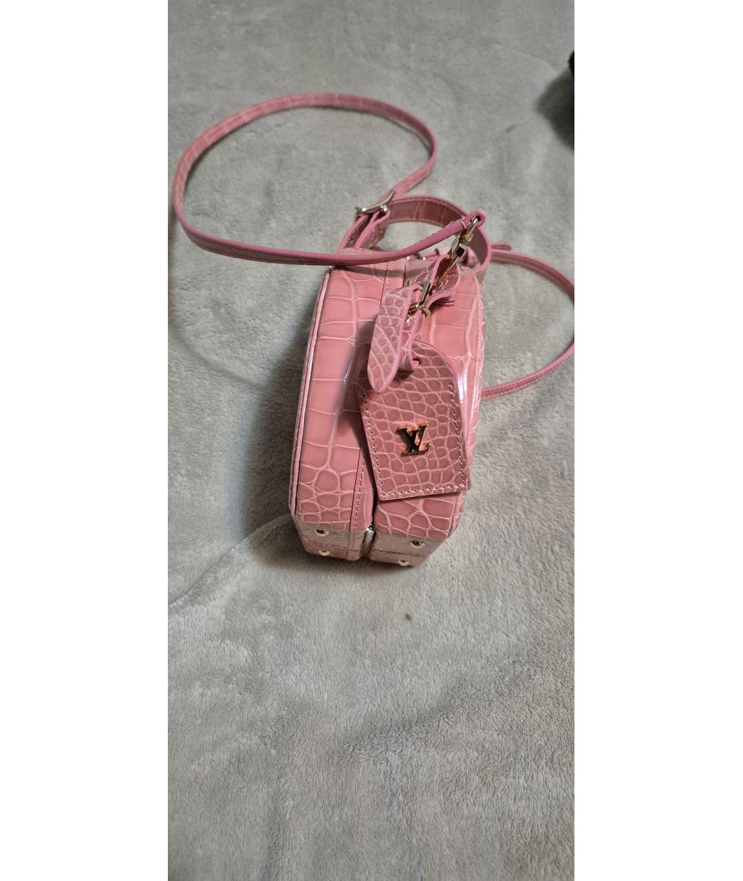 LOUIS VUITTON Розовая сумка через плечо из экзотической кожи, фото 4