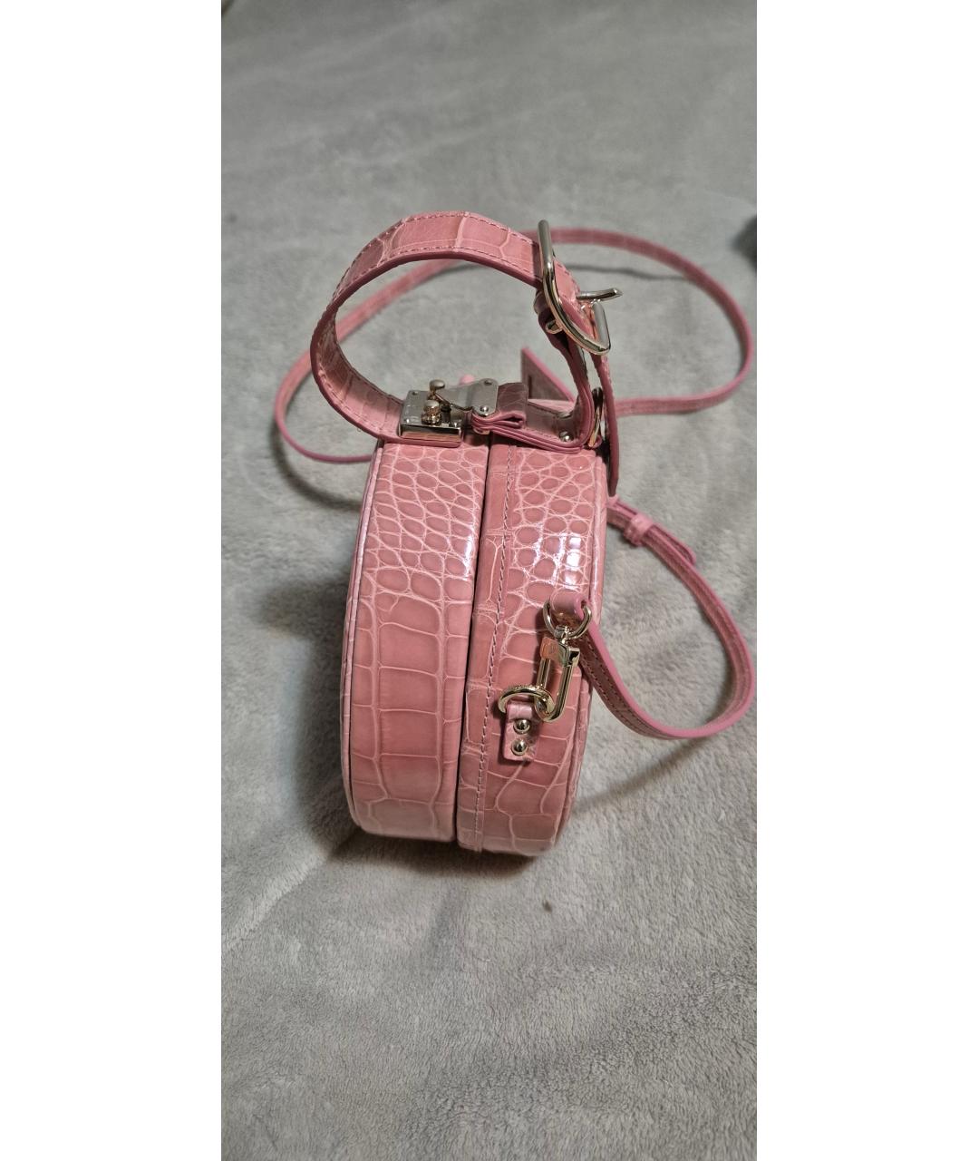LOUIS VUITTON Розовая сумка через плечо из экзотической кожи, фото 3
