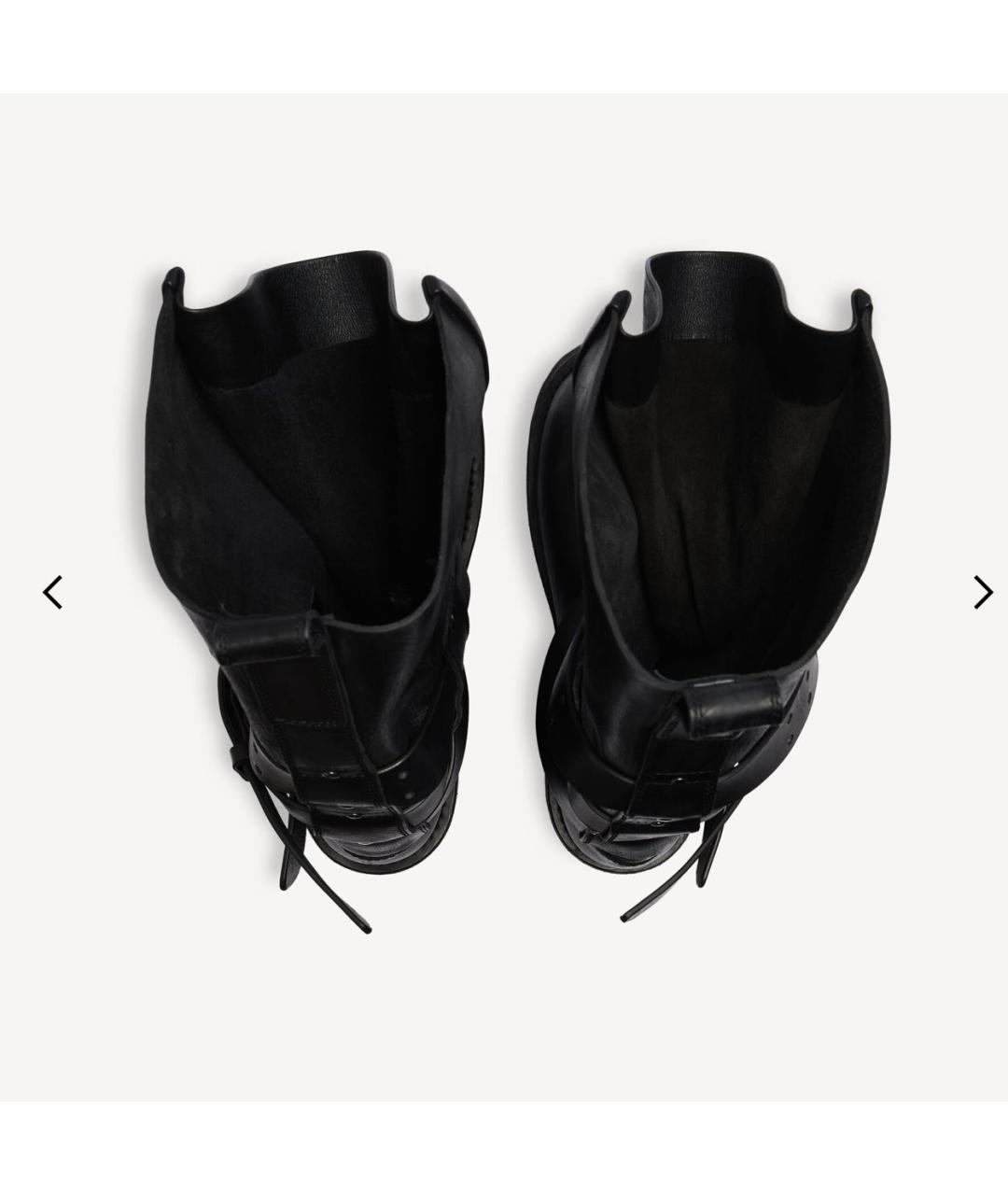 BALENCIAGA Черные кожаные ботинки, фото 3