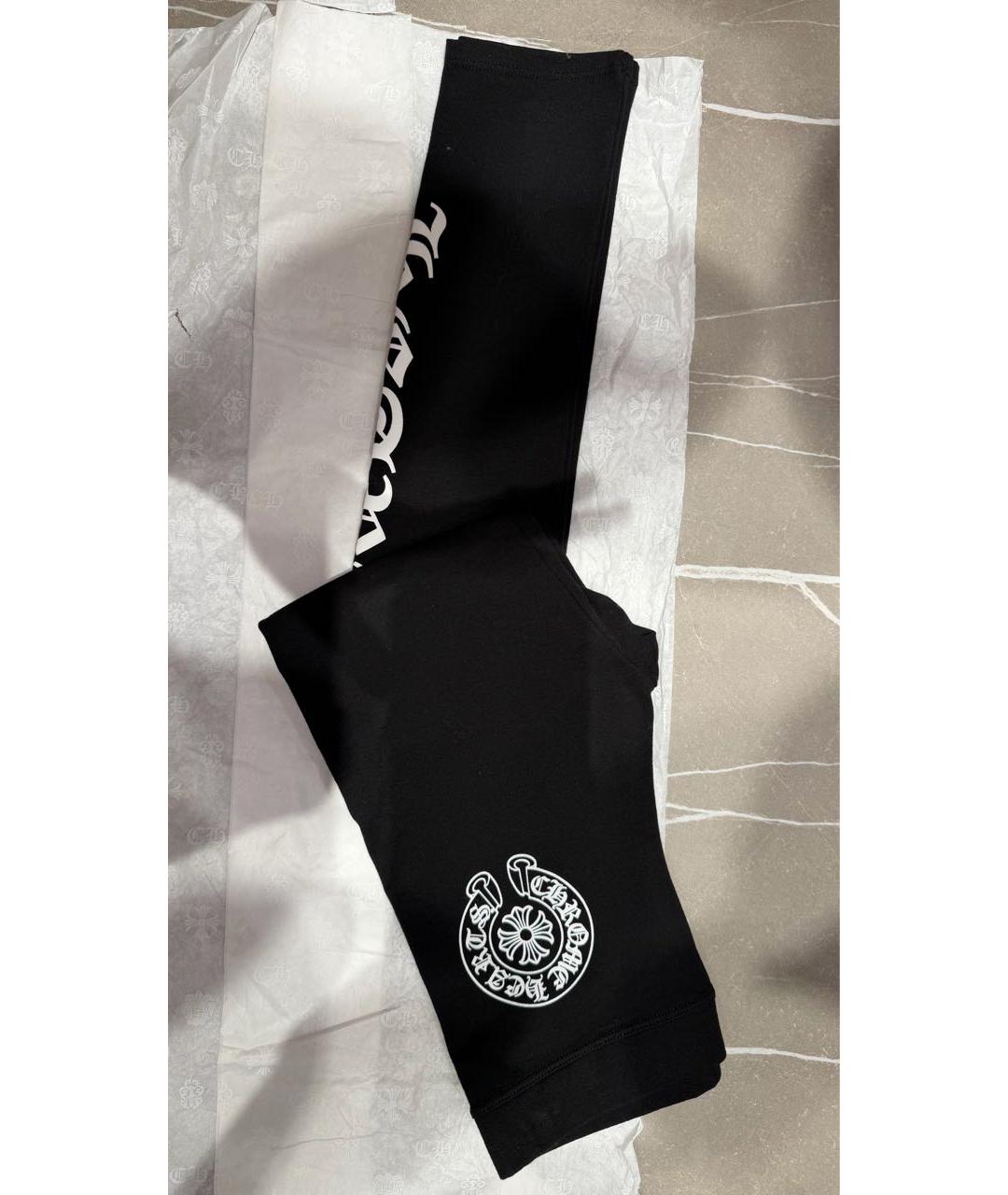 CHROME HEARTS Черные хлопковые капри, фото 2