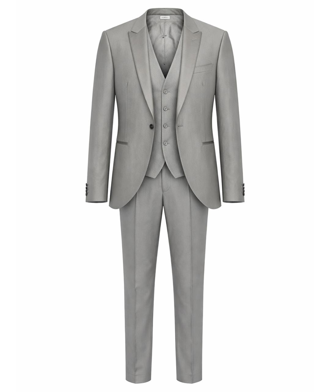 PAL ZILERI Серый костюм-тройка, фото 1